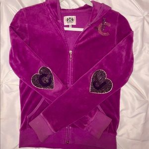 Magenta/Purple Juicy Couture Velour Sweatshirt